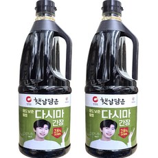 청정원 염도낮춘 발효다시마 간장 2개, 1.7L