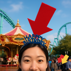 와이티티 생일 화살표 머리띠 1+1 애버랜드 롯데월드