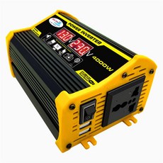자동차 인버터 태양열 컨버터 12V220V 110V4000W 듀얼 USB 전압 디스플레이, 금, 12V용, 220V용