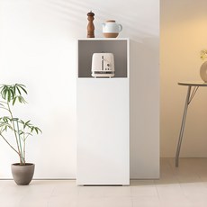 베이지메이트 애니 다용도 3단 오픈 높은 수납장 400 방문설치, 퓨어 화이트