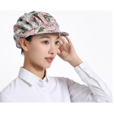 키밍 위생모자 조리모 주방모 식당모 요리모 2개, 1세트, 핑크