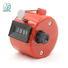 러닝 킥 스포츠용 수동 기계식 클릭 핸드 카운터 4 자리 기계식 카운터 0000-9999 숫자 카운트, 04 Red