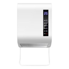 浴室暖風機 雙PTC發熱 1-9小時定時 LED觸摸屏 120°廣角 過熱/漏電保護 IPX2防水 110V, 白色