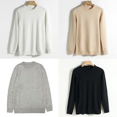 (대여) 베이직 단색 레이어드 긴팔 남자 니트 스웨터