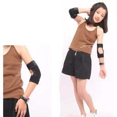 어린이 아동 골프 자전거 팔꿈치 보호대 2P 엘보 간편한 크로스핏, 1개, 핑크