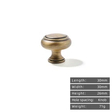 KEDLO 골동품 황동 유럽 고전 긴 손잡이 주방 캐비닛 복고풍 서랍 단단한 당겨, 06 3-L-30mm-Knob