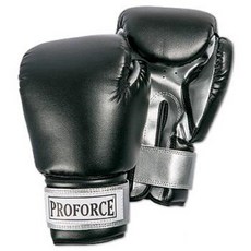 Pro Force 인조 가죽 복싱 장갑 화이트 손바닥 (블랙/실버 355ml(12온스), Pro Force 인조 가죽 복싱 장갑, 화이트 손바닥