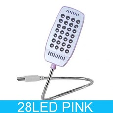 북라이트 휴대용 독서등 USB LED 책 빛 28 유연한 눈 보호 독서 램프 조정 가능한 테이블 조명 침실 연구 조명에 대 한 4 가지 색상, [06] Pink USB Light, 1개, Pink