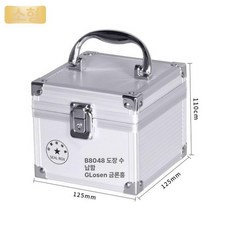 온코 사업장 도장 케이스 사무용 사무용 인장 직인 사무, 1개, 알루미늄 소형 기계식 잠금 4칸