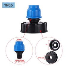 IBC 탱크 피팅 20/25/32mm S60 IBC 탱크 감속기 티 정원 관개 급수 어댑터 정원 물 커넥터, 9390