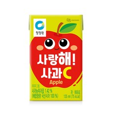 청정원 사랑해 사과씨C 135ml, 기타, 32개