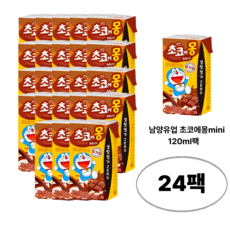 초코에몽 미니 무가당, 120ml, 24개