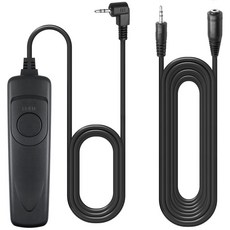 1미터 셔터 릴리즈 리모트 컨트롤 (3.5미터 연장 케이블 3.3ft Shutter Release Remote Control with 11.4ft Extension Cable 2, 1개, B073PYJ482