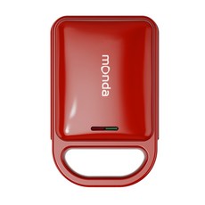 몽다 전기 샌드위치 메이커 토스터기 가정용 간편 아침식사 조리기, 빨강, 기본 색상