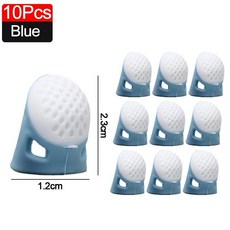 골무 미끄럼 방지 손가락 커버 실리콘 바느질 공중 보호 슬리브 핸드 크로스 도구, 1개, 5. 10Pcs-Blue