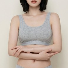 블루비비by비비안 여성 러닝 면스판 스포츠 브라 노와이어 심리스 운동용 탑브라