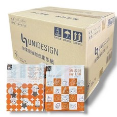 UNIDESIGN 新柔感抽取式衛生紙, 8套, 110張