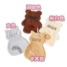 超值 卡通衛生間背影手巾掛式廚房珊瑚可愛抹布手帕吸水加厚毛巾 副廠商品, 1個, 一個裝 顏色, 1件裝 N/A