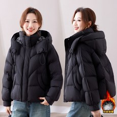 連帽立領羽絨服女款 冬季新款 寬鬆保暖加厚90%白鴨絨短款外套