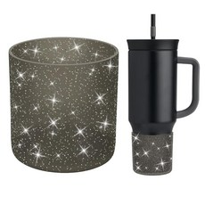 아마존평점4.5+ 미국출고 150373 BKBY Owala 오와라 680.4g(24온스)/1.18L(40온스) 및 Brumate Era 1.2L(40온스) 텀블러와 호환되는 실, 블링블링 블랙