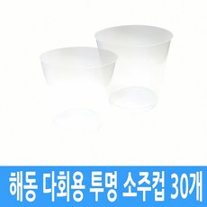 다회용 캠핑 플라스틱 소주잔 30개 재사용 컵 야외 용기 술잔 여행 용컵 회용컵 음료 잔, 본상품