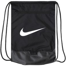 나이키 BRASILIA 9.5 TRAINING GYM SACK DRAWSTING BAG 드로스트링 백 짐색 헬스 운동 러닝 신발 가방 주머니, black, 1개
