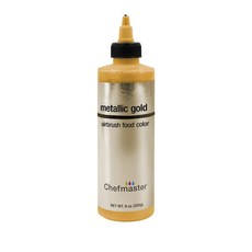 셰프마스터 에어브러시 식용 색소 255그램 메탈릭 골드 Chefmaster Airbrush Food Color 9-Ounces Metallic Gold, 1개, 255.15g