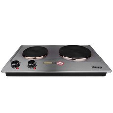 DSP 고출력 2구 핫플레이트 스토브 상업용 1500w 인덕션, 직접설치, 실버 그레이