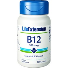 LIFE EXTENSION 維生素B12錠 500mcg, 100顆, 1罐