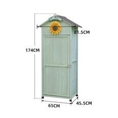 야외창고 농기구보관함 정원 조립식 플라스틱창고 수납 캠핑용품, 싱글 연녹색 65cm 45.5cm 174cm
