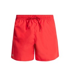 라코스테 로고 자수 스윔 쇼츠, 레드계열