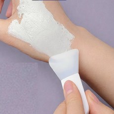뚱이네잡화점 휴대용 팩 스패츌라 메이크업스파츌러, 부채꼴 블루