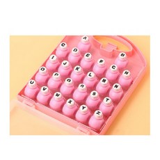 알파벳 펀칭기 커팅 종이스탬퍼 종이 영어 글자 펀치 다이어리 카드 꾸미기, 핑크