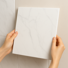 헤인느 붙이는 대리석 타일 시트지 주방 데코 벽지 30x30, 10개, 화이트스톤