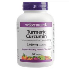 Webber Naturals 강황 커큐민 120캡슐, 1개