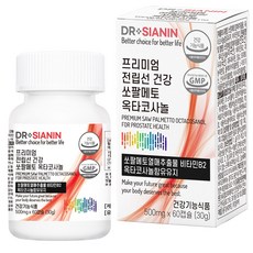 닥터시아닌 프리미엄 전립선 건강 쏘팔메토 옥타코사놀, 60정, 1개