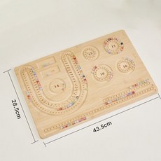 DIY 竹木串珠設計板 手圍盤 項鍊串珠輔助板, 1個
