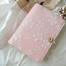 限時特價便攜ins風a5活頁手帳文藝A5A6日記手賬可愛筆記本記事本, 1個, A6內頁（僅活頁紙）,粉色繁花/布藝