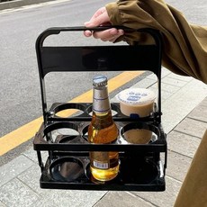 오늘출고 음료수 6구 트레이 컵 캐리어 배달 캠핑 홀더, 1-커피캐리어-그린, 1개