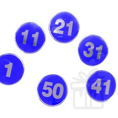 에폭시 원형 번호판 원형 62mm 에폭시 번호판 블루 1-50 목욕탕번호판, 15, 파랑, 1개