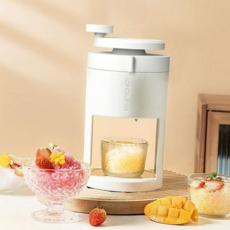 수동 빙수기 가정용 휴대용 팥빙수 핸드 밀 빙수기 얼음 눈꽃 제빙기 쉐이크 디저트 과일 간식 갈개 여름, 본품+얼음틀set