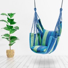 스트라이프 캔버스 해먹의자 블루, 상세페이지 참조