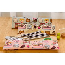 MIT防水餐具袋 環保餐具袋 兒童餐具袋 筆袋 鉛筆盒 soin所以工作室多功能收納, 1個, 黃,兒童22*6公分