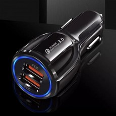 차량용 QC3.0 듀얼포트 고속충전 시거잭 ABS 자동차용품