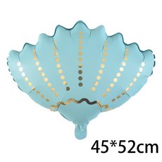 바다 아래 테마 생일 파티 장식 고래 불가사리 배너 가랜드 걸이, 1개, 43. Balloon