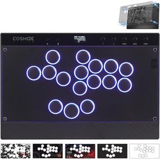 Haute42 레버리스아케콘 레버리스 컨트롤러 C16 블랙 '자유도와 성능 양립' 자석식 탈착 ｜ EVO 대회 대응 · 무릎 거치 가능 | 라이트 락 & 경기 PC Switc