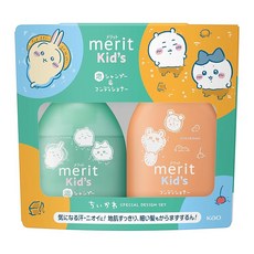 장점 키즈 거품 샴푸 컨디셔너 치이카와 디자인 병 330ml + 360ml 내츄럴 플로랄의 부드러운 향기, 1개, 1g