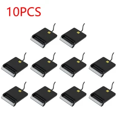 1-10개 USB 2.0 지능형 카드 리더기 DNIE ATM CAC IC ID 은행 SIM 다기능 휴대용 스마트 간편하게 사용 가, 02 10PCS, 01 China Mainland