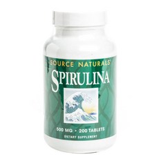 SOURCE NATURALS 螺旋藻錠 500mg 無糖無麩質, 1個, 200 件