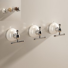 무타공 흡착식 벽걸이 후크 다용도 걸이, 2개, 흰색